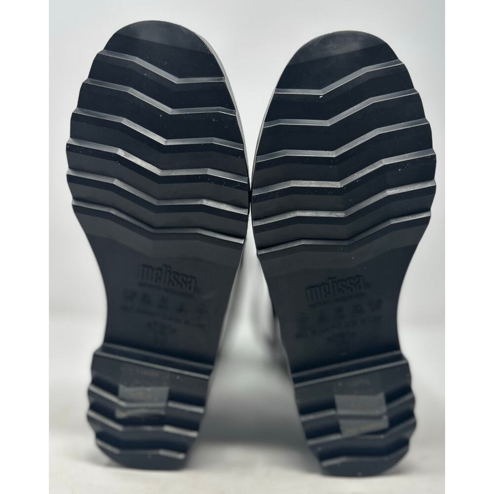Mel Dreamed‎ by Melissa Girl's Black Glitter Rain Boot Ruffle Me This Size 3 - Picture 5 of 9